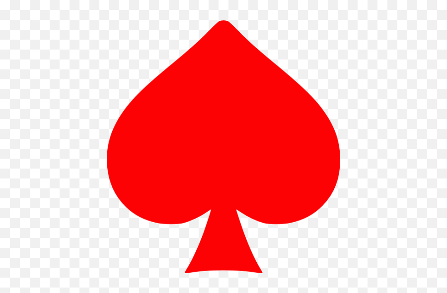 Red Spades Icon - Free Red Gamble Icons Dot Emoji,Spade Logo