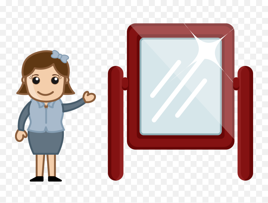 Girl Clipart Mirror Girl Mirror Transparent Free For - Practice Public Speaking Animated Emoji,Mirror Clipart