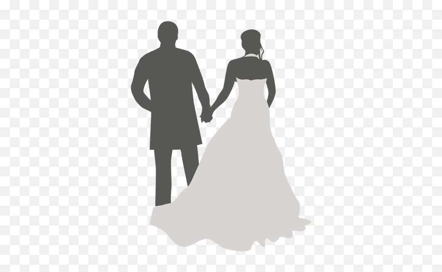 Wedding Couple Walking Back Silhouette Transparent Png U0026 Svg Emoji,Couple Walking Png