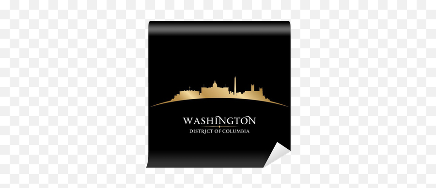 Washington Dc City Skyline Silhouette Black Background Wall Emoji,City Skyline Silhouette Png
