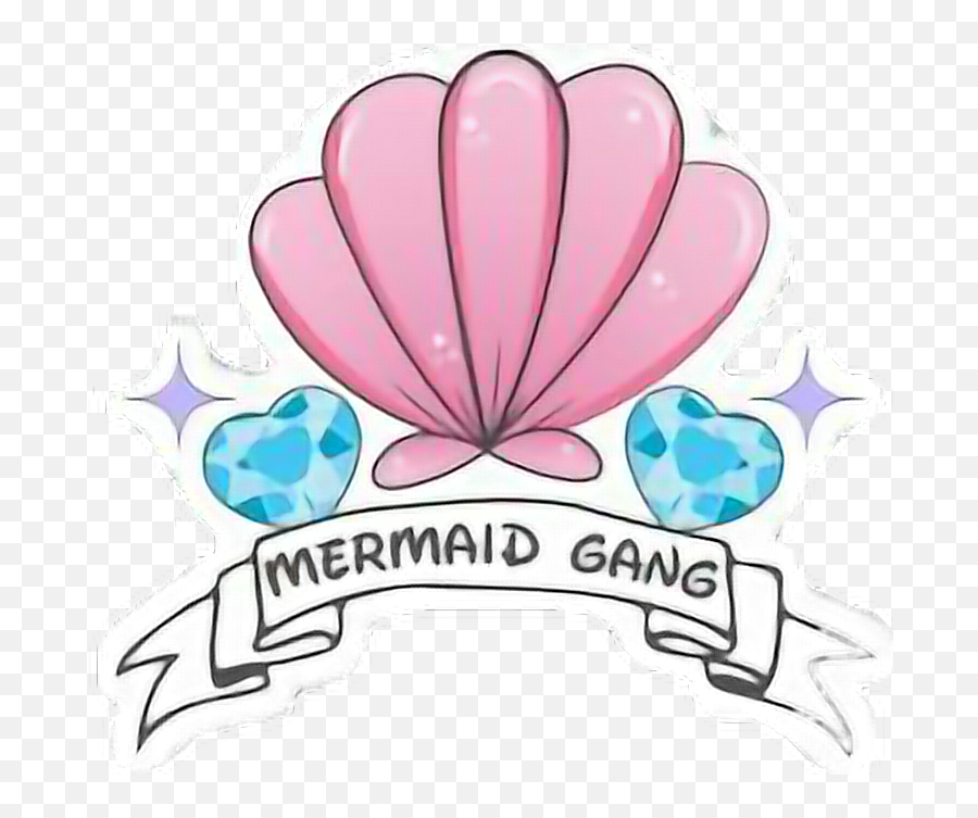 Download Hd Tumblr Muscheln Shell Mermaid Pink Aesthetic Emoji,Mermaid Shell Clipart