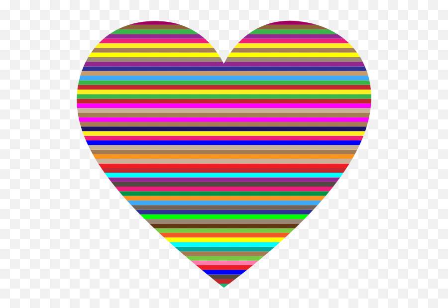 Colorful Horizontal Striped Heart Free Svg Emoji,Scribble Heart Png