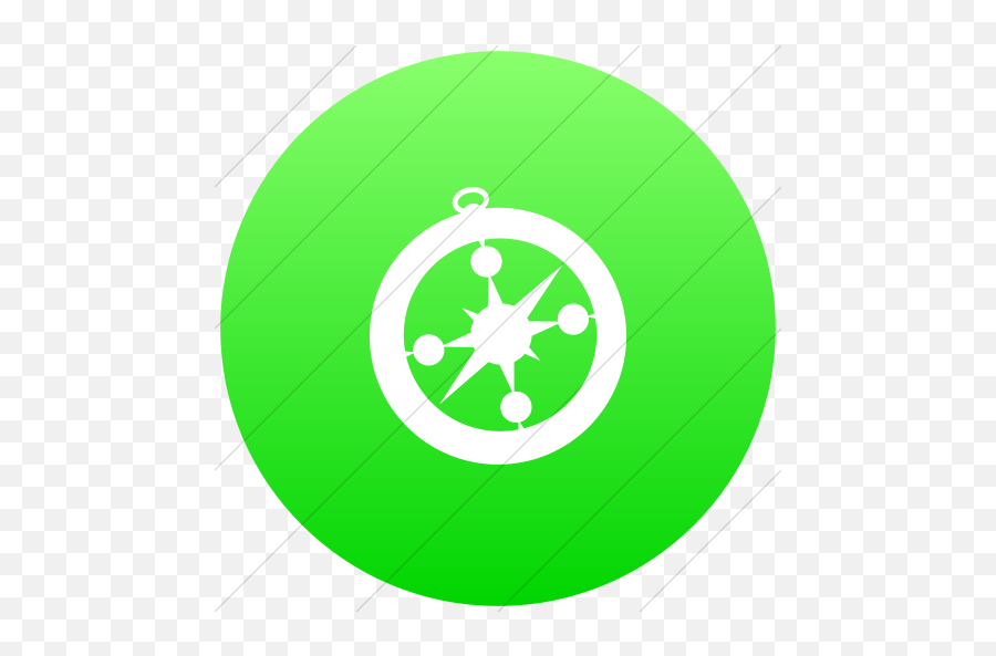 Iconsetc Flat Circle White On Ios Neon Green Gradient - Logo Green Safari Icon Emoji,Pink Safari Logo
