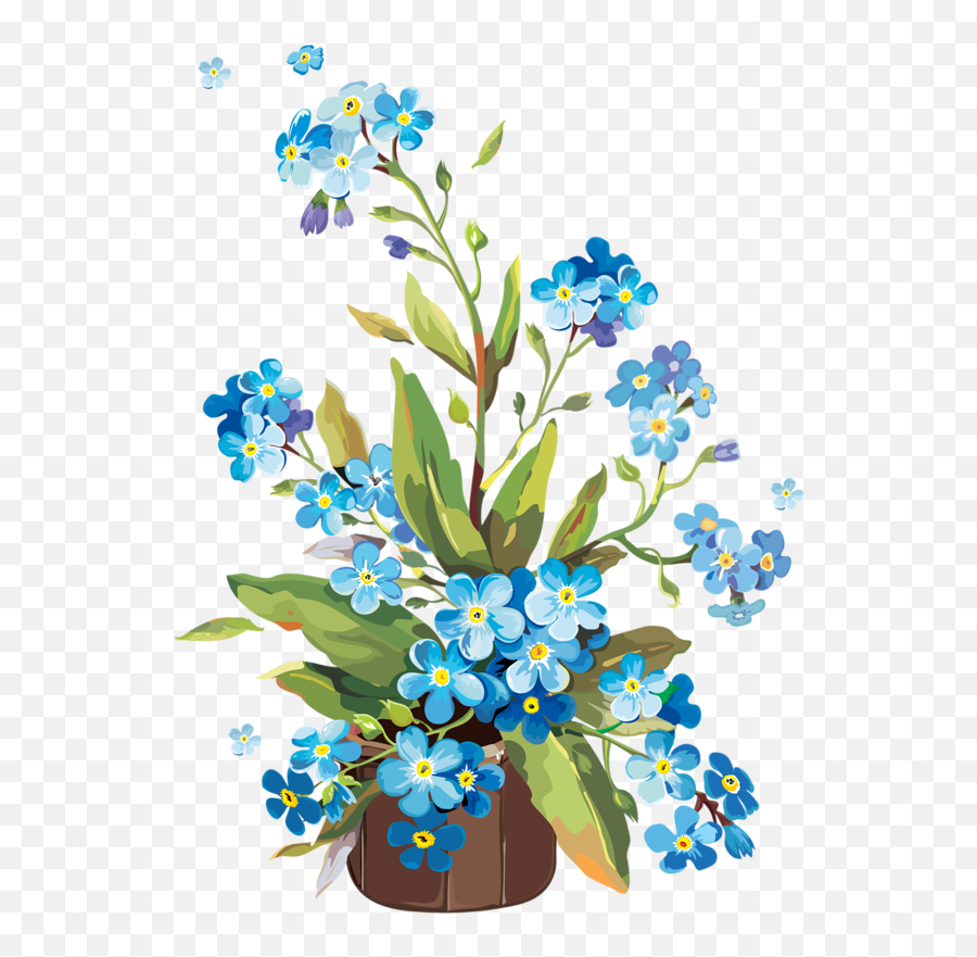 Forget Me Nots In Pots - Forget Me Not Png Emoji,Forget Me Not Flowers Clipart