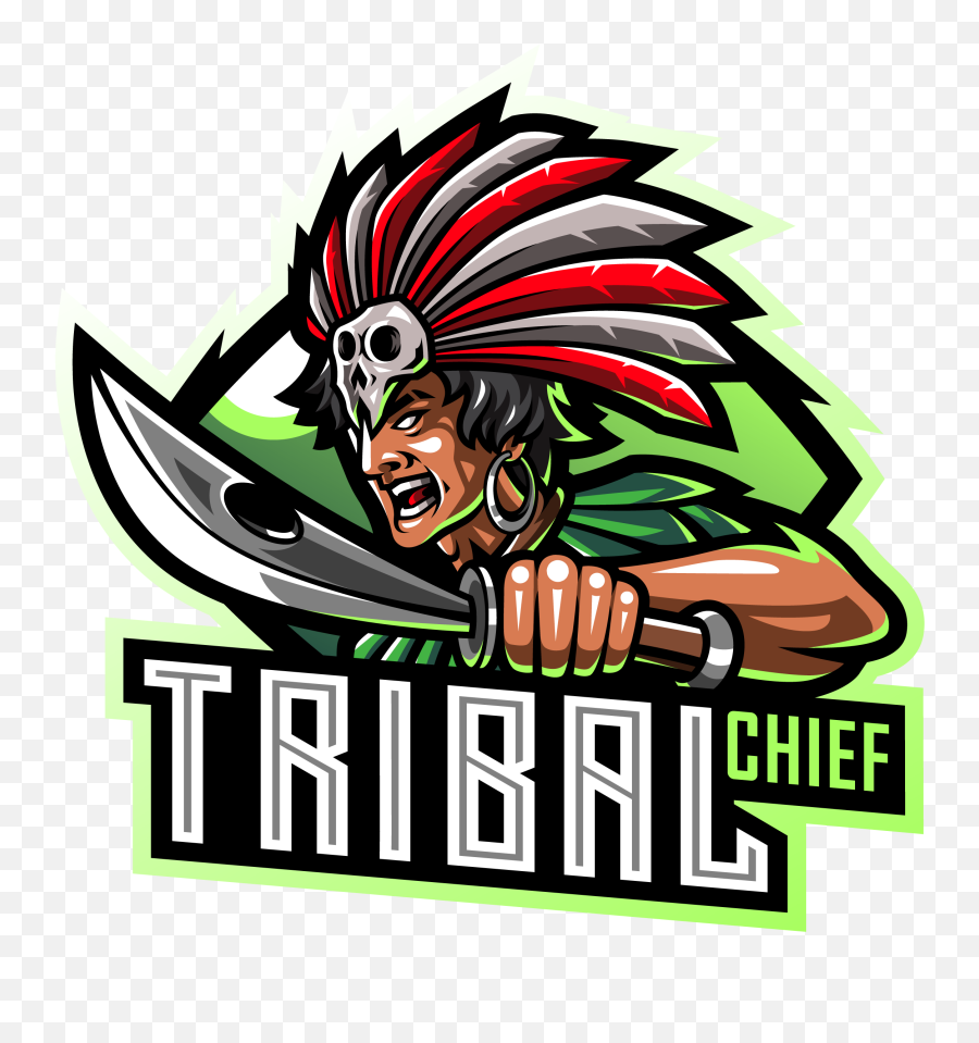 Tribal Chief Mascot Logo Template - Tribal Chief Logo Emoji,Chief Logo