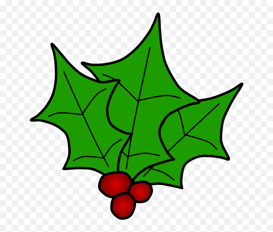 Holly Berries Leaves Together Green - American Holly Emoji,Holly Clipart