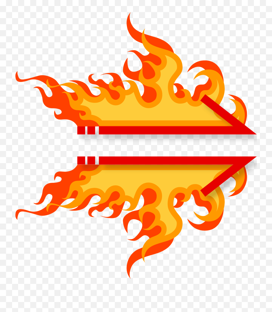Fire Flame Arrow Clipart - Flame Fire Arrow Png Emoji,Arrow Clipart