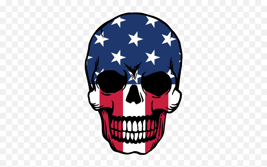Download Patriotism Skull Decal Salty - Usa Flag Skull Logo Png 512 X 512 Emoji,Bone Clipart