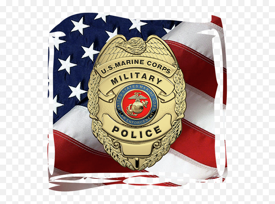 U S Marine Corps Military Police - U S M C M P Legacy Badge Over American Flag Sticker Emoji,U.s Marine Corps Logo