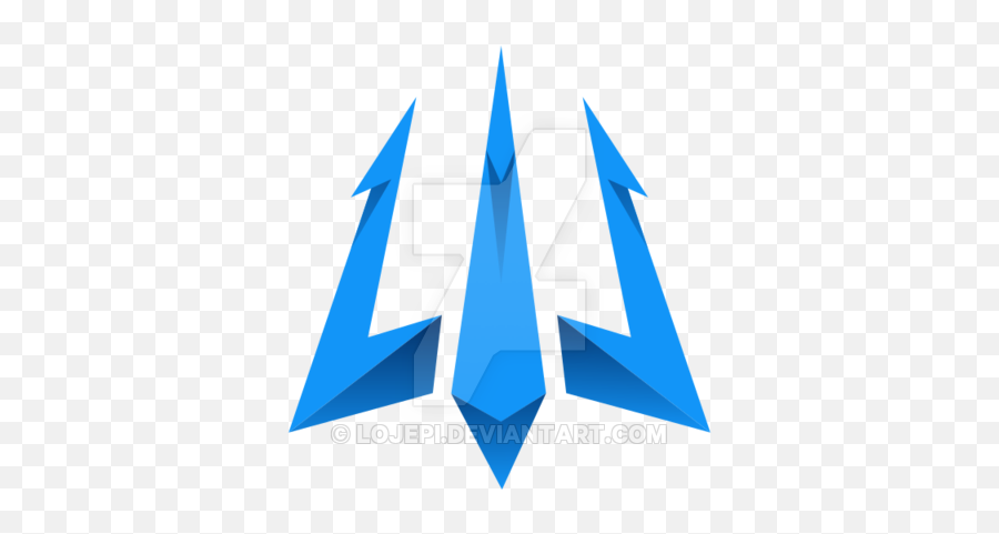 Blue Esports Trident By Lojepi - Vertical Emoji,Trident Logo
