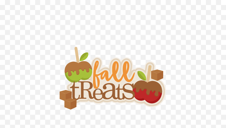 Fall Treats Title Svg Scrapbook Cut - Fall Snack Clip Art Emoji,Snacks Clipart