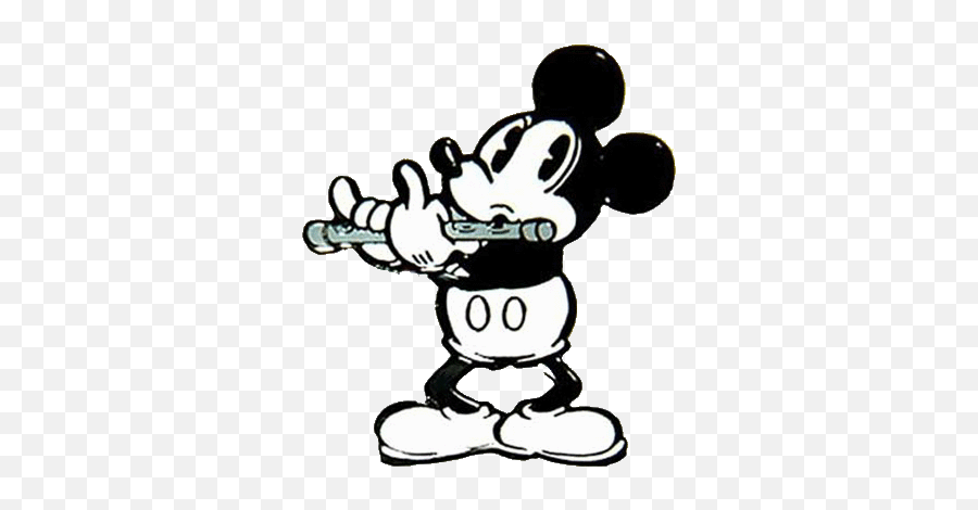 Mickey Mouse Playing Flute - Cartoon Playing Flute Emoji,Flute Clipart