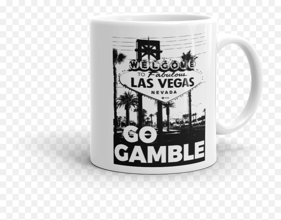 Bu0026w Ink Las Vegas Sign Coffee Mug U2013 Go Gamble Shop - Magic Mug Emoji,Las Vegas Sign Png