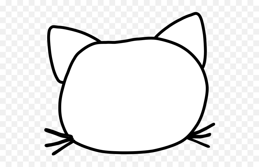 Cat Outline Coloring Pages Cat Head Outline Clip Art - Printable Cat Outline Coloring Page Emoji,Grinch Face Clipart