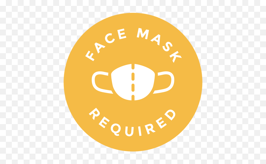 Face Mask Required Circle Design - Face Mask Required Png Emoji,Mask Transparent