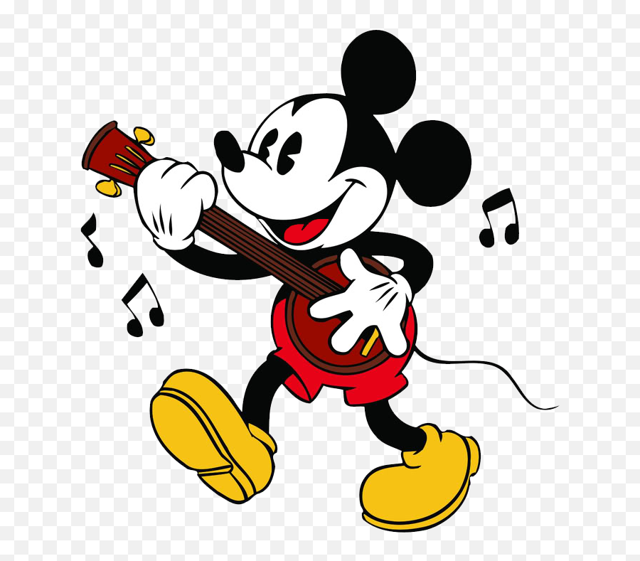 Musical Mickey Mouse Clipart - Mickey Mouse Playing Emoji,Listening To Music Clipart