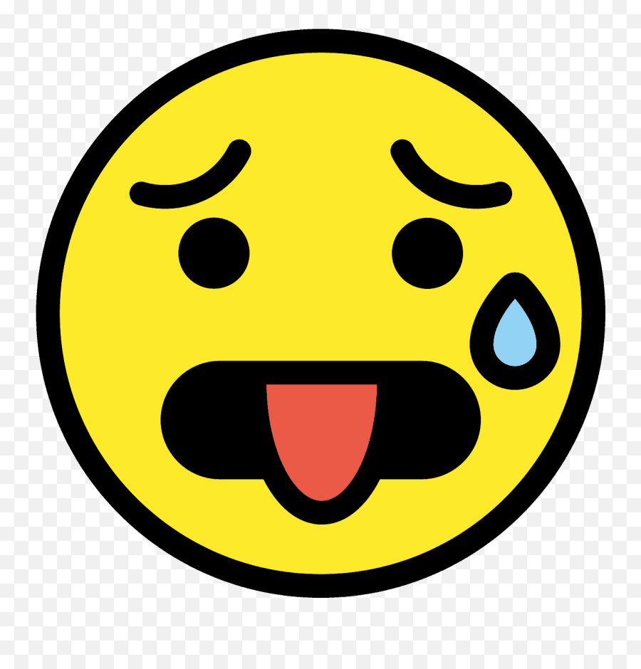 Hot Face Emoji Clipart - Hot Emotion Face,Free Emoji Clipart
