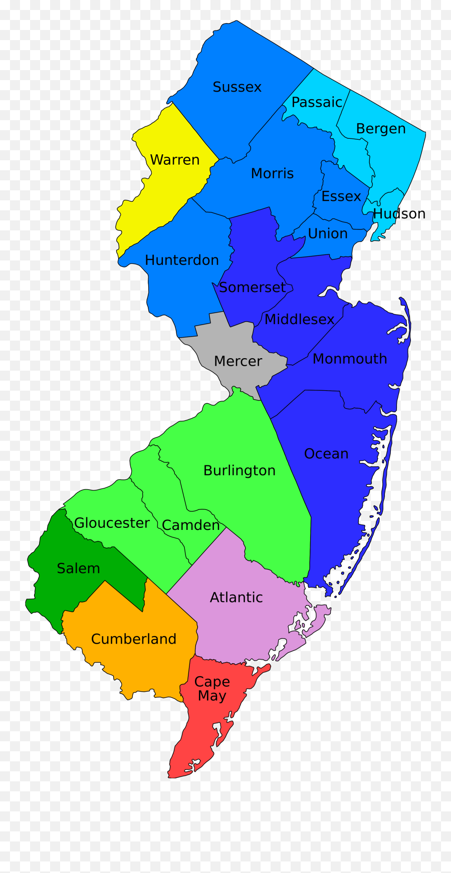 Atlas Of New Jersey - Clipart Best Clipart Best New Jersey Parts Emoji,Jersey Clipart