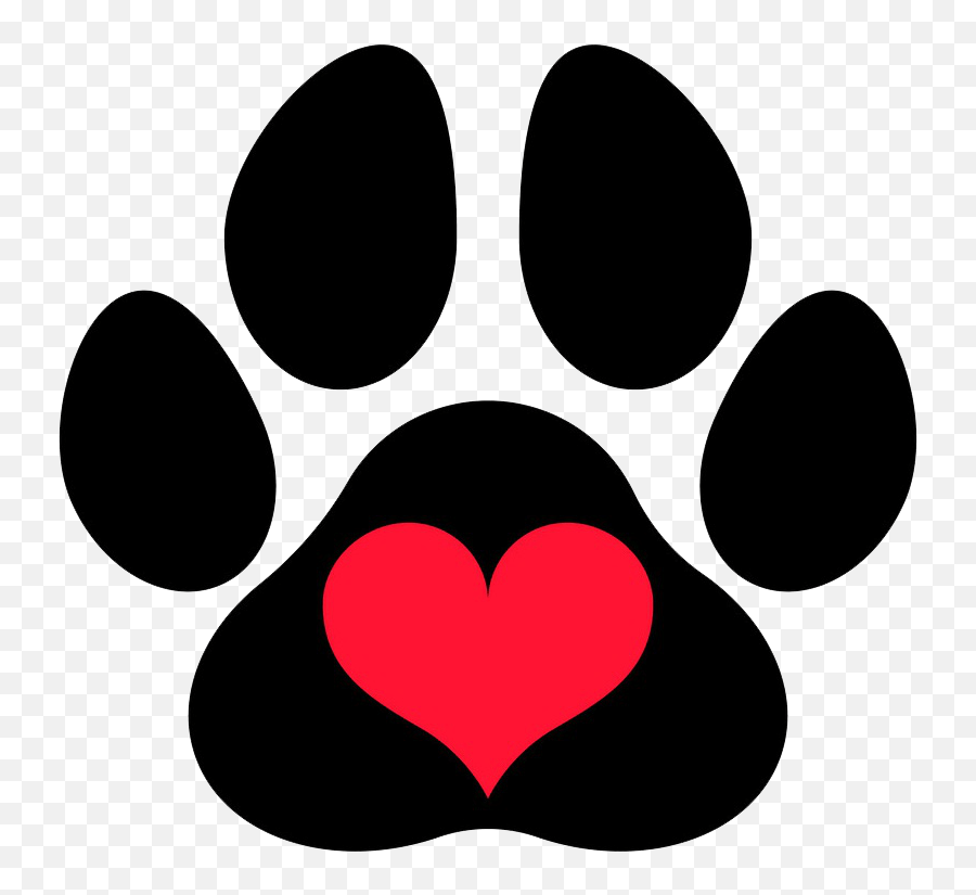 Black Heart Paw Print Clipart - Stop Puppy Mills Signs Emoji,Paw Print Clipart