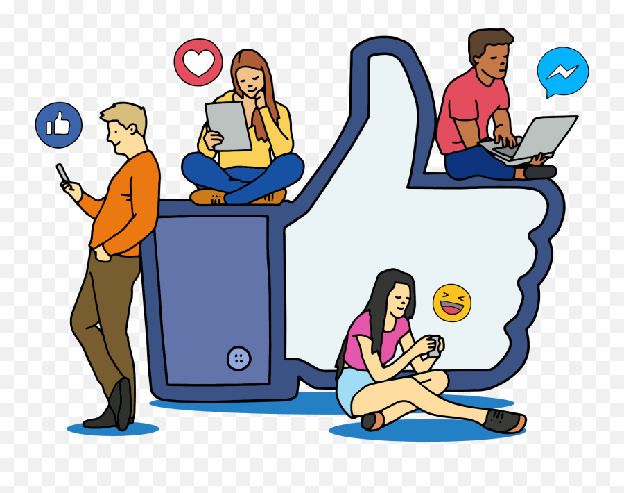 Social Media Clipart - Person On Social Media Png Emoji,Social Media Png