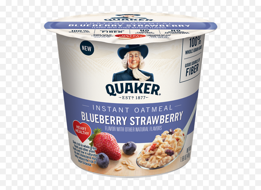 Blueberry Strawberry Instant Oatmeal Cups - Oatmeal Quaker Strawberry And Blueberry Emoji,Oatmeal Png