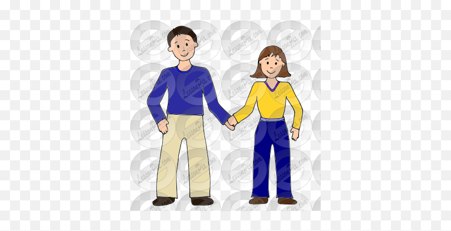 Mom And Dad Picture For Classroom Therapy Use - Great Mom Holding Hands Emoji,Dad Clipart