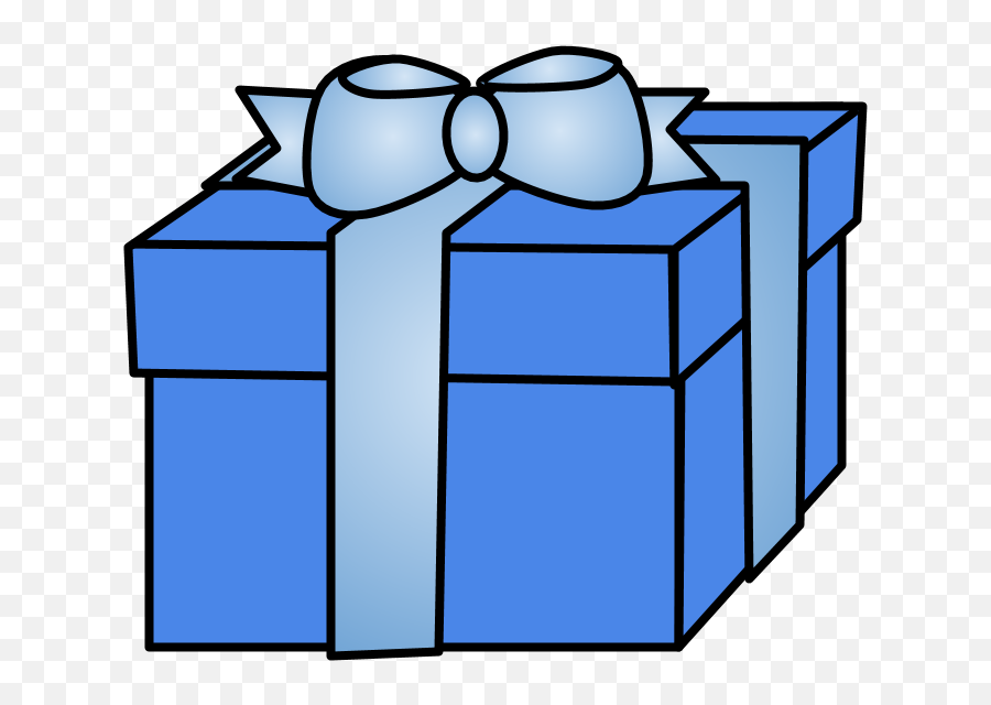 Gift Lid Ribbon Hanukkah Light Blue - Gift Clipart Light Blue Present Transparent Emoji,Gift Clipart