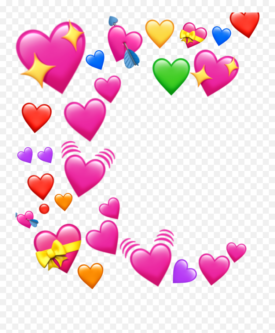 Heart Emoji Meme,Floating Hearts Png