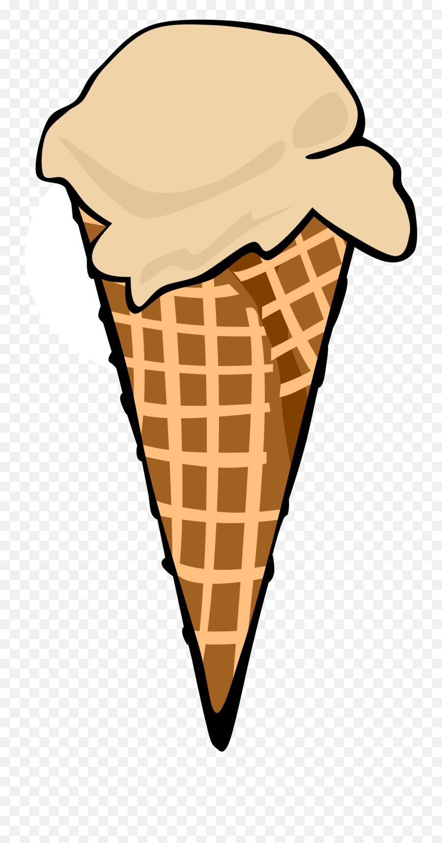 Ice Cream Cones Ff Menu Black White - Ice Cream 1 Scoops Ice Cream Clip Art Emoji,Ice Cream Clipart