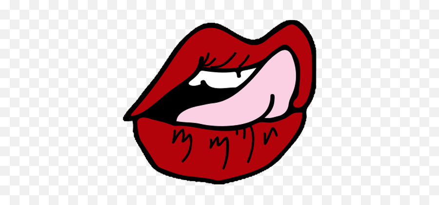 Lips Mouth Lick Lips Red Sticker By Amanda Emoji,Lick Clipart