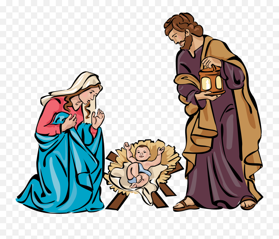 Christmas Family Banner Free Png Files - Clipart Nativity Png Emoji,Family Clipart