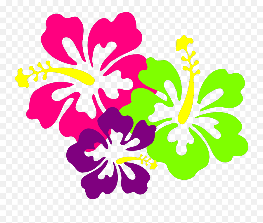 Transparent Background Hibiscus Flower - Hawaiian Flower Vector Png Emoji,Hibiscus Flower Clipart