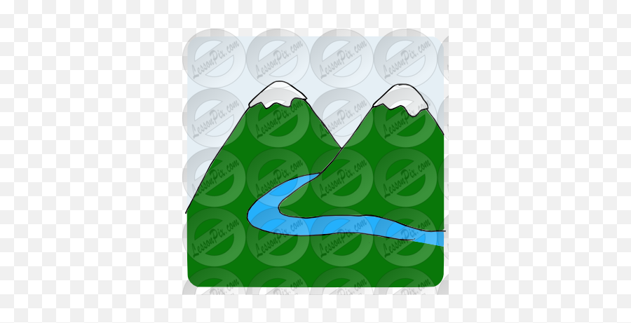 Sream Clipart Hill Mountain - Mountain River Emoji,Stream Clipart