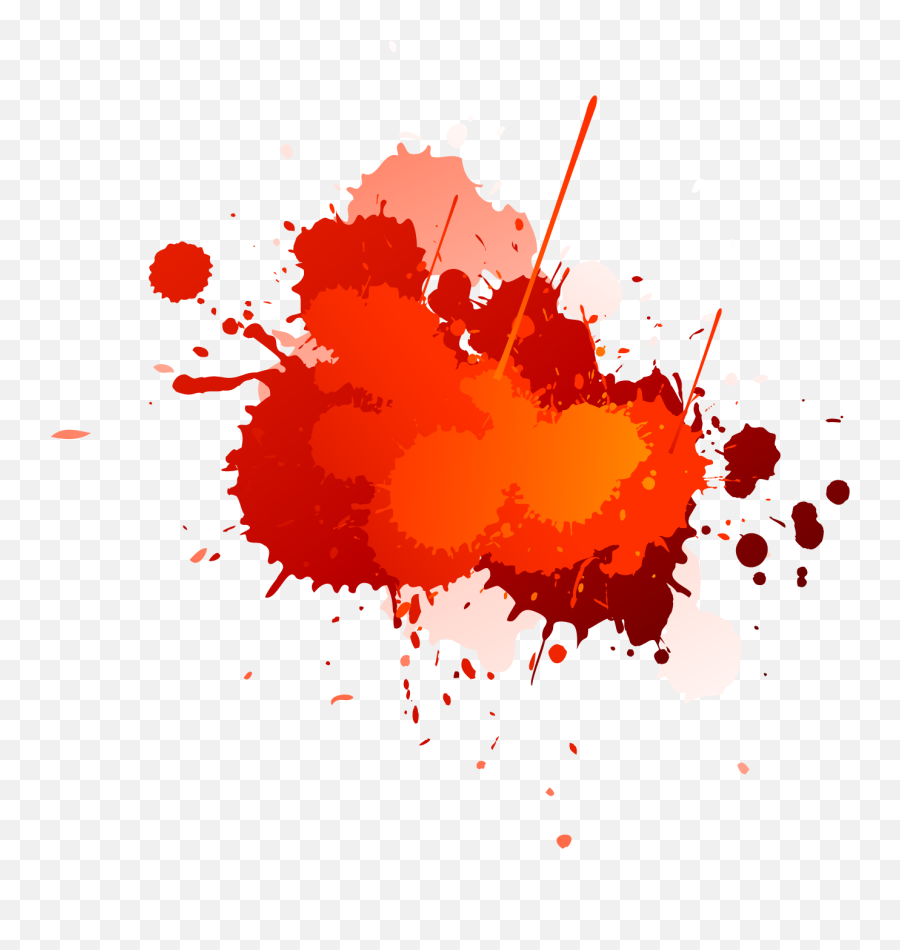 Watercolor Painting Ink - Black Transparent Colour Splash Emoji,Red Paint Splatter Png