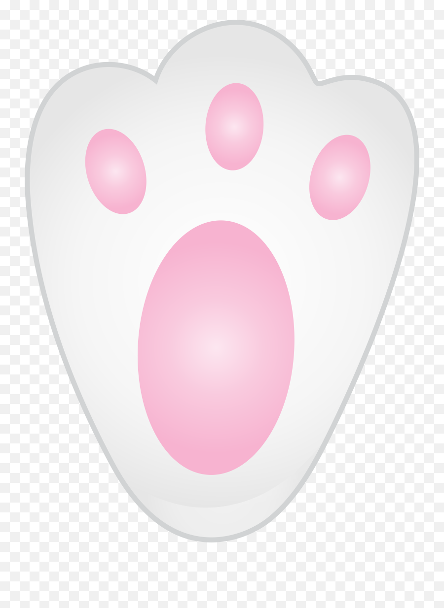 Bunny Paw Transparent Clip Art Image Bunny Paws Clip Art - Transparent Bunny Paw Print Emoji,Paws Clipart