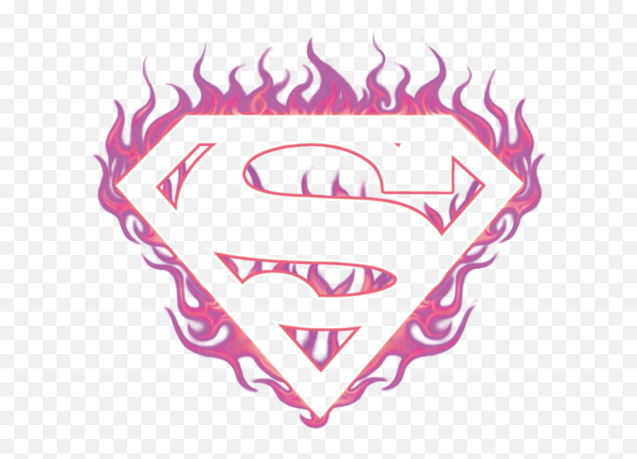 Superman - Fuchsia Flames Kids Tshirt Emoji,Superman Logo Drawings