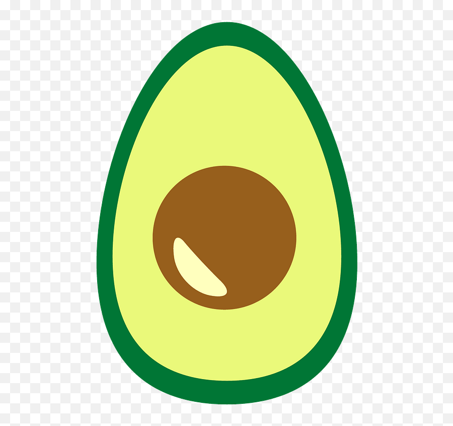 Half Avocado Clipart - Half Avocado Png Clipart Emoji,Avocado Clipart