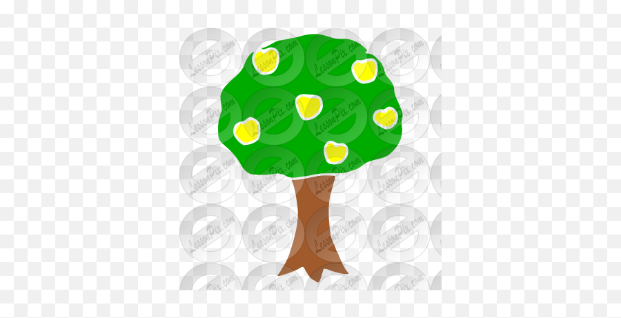 Apple Tree Stencil For Classroom Therapy Use - Great Apple Tree Emoji,Tree Clipart