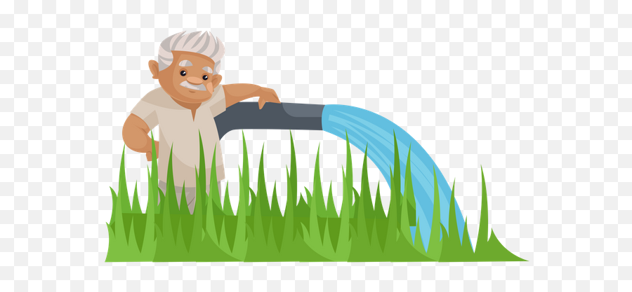 Premium Farmer Sitting In Farm Illustration Download In Png - Clipart Farmer Pouring Water Emoji,Farmer Clipart