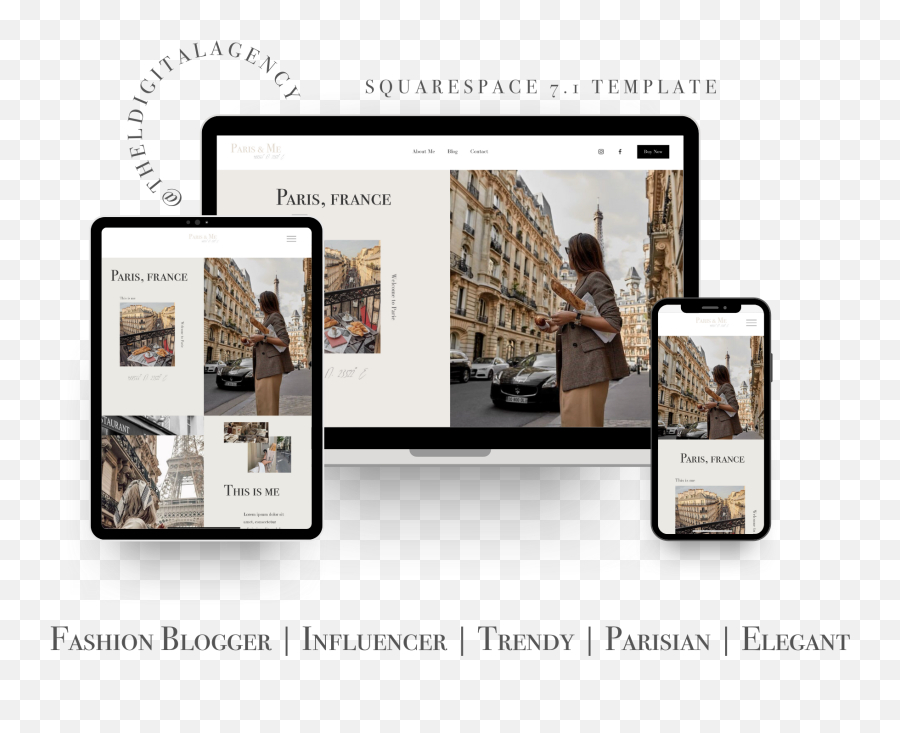 Paris And Me Fashion Blogger Squarespace 71 Template U2014 The Emoji,Instagram Post Png