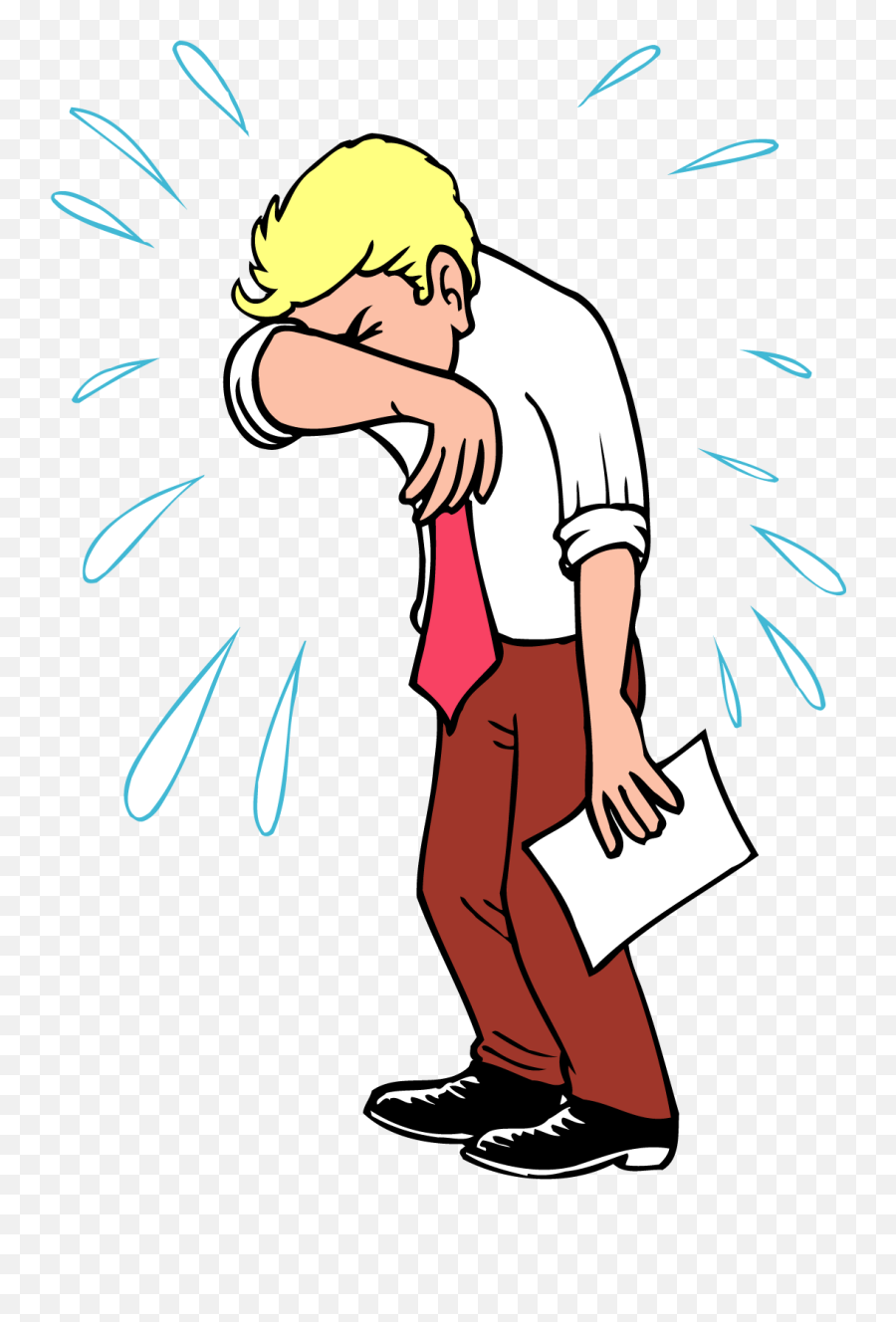Crying Cartoon Drawing Clip Art - Cartoon Crying Man Emoji,Crying Boy Clipart