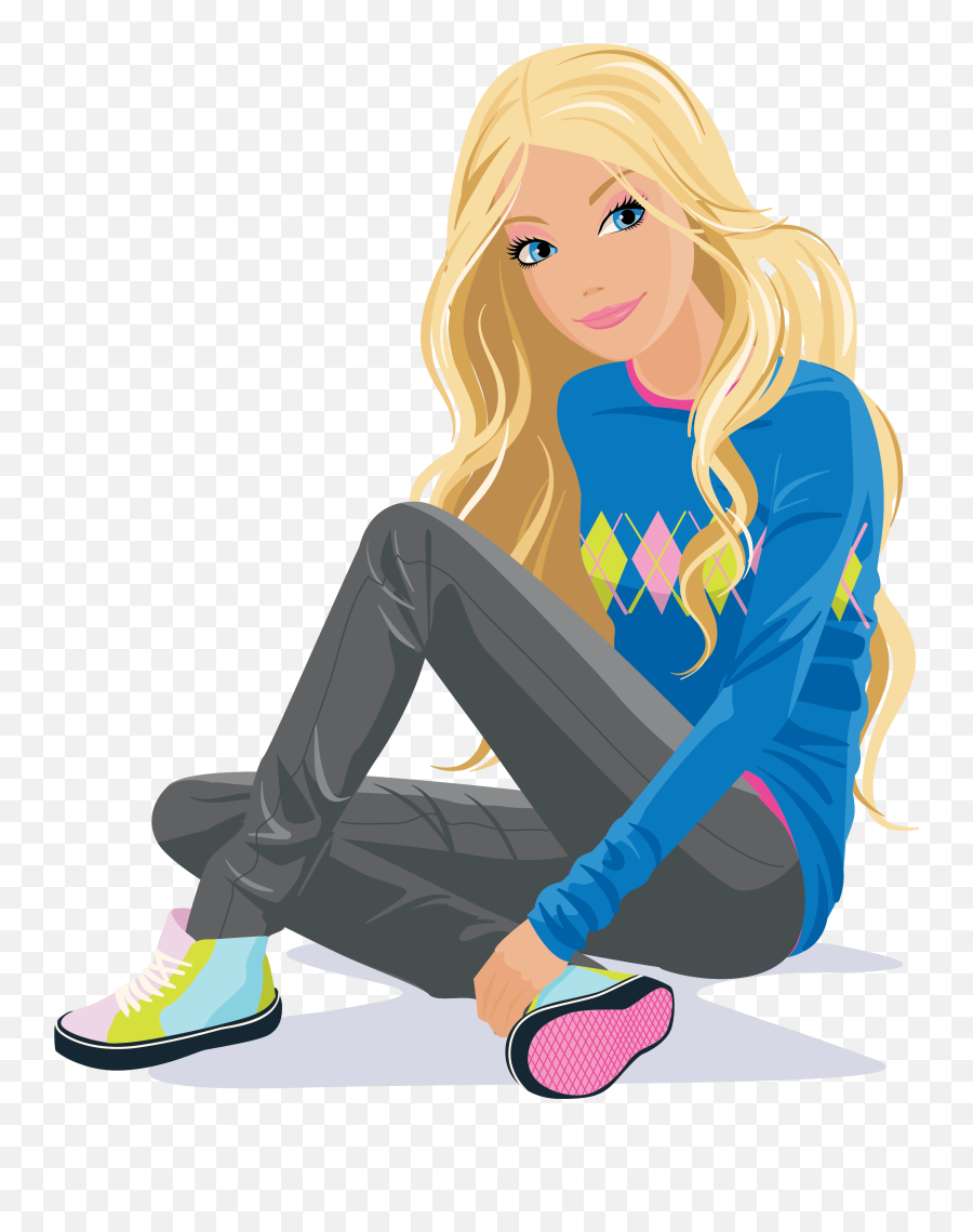 Barbie Download Vector - Barbie Cartoon Png Emoji,Barbie Logo