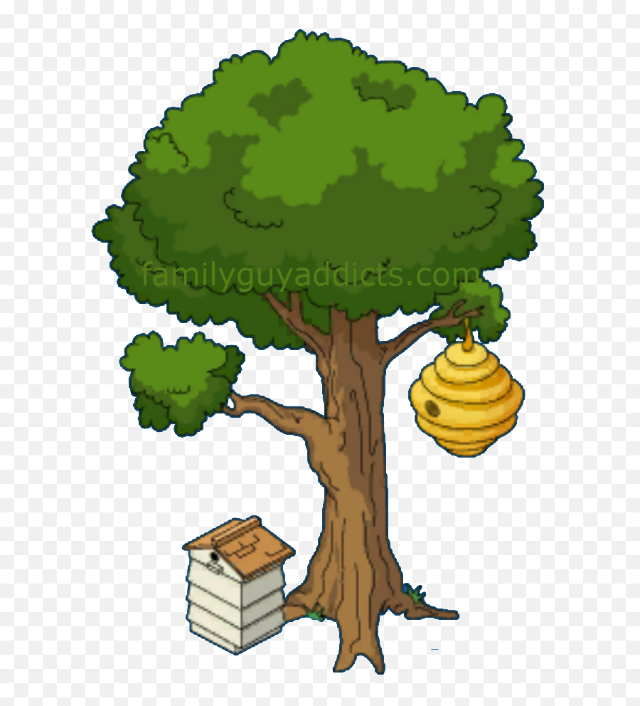 Beehive On A Tree Clipart Www Pixshark - Oak Trees With A Bee Hive Clip Art Emoji,Beehive Clipart