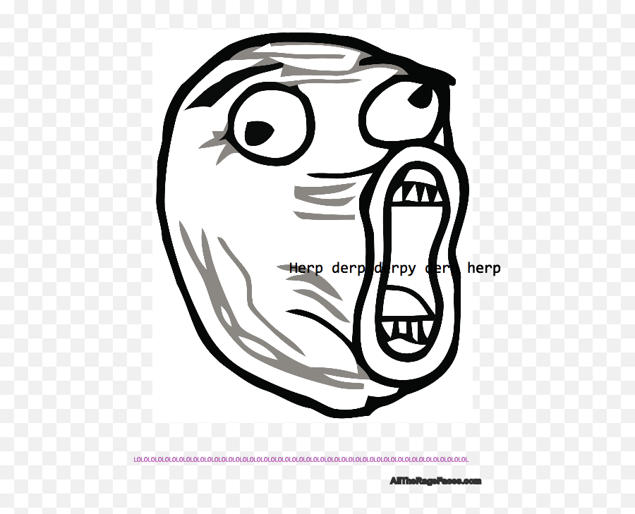 Derpy Meme Face Lol Clipart - Open Mouth Troll Face Emoji,Troll Face Transparent