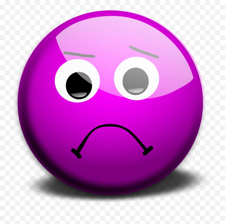 Illustration Of A Purple Smiley Face - Sad Face Emoji Purple,Smiley Face Transparent