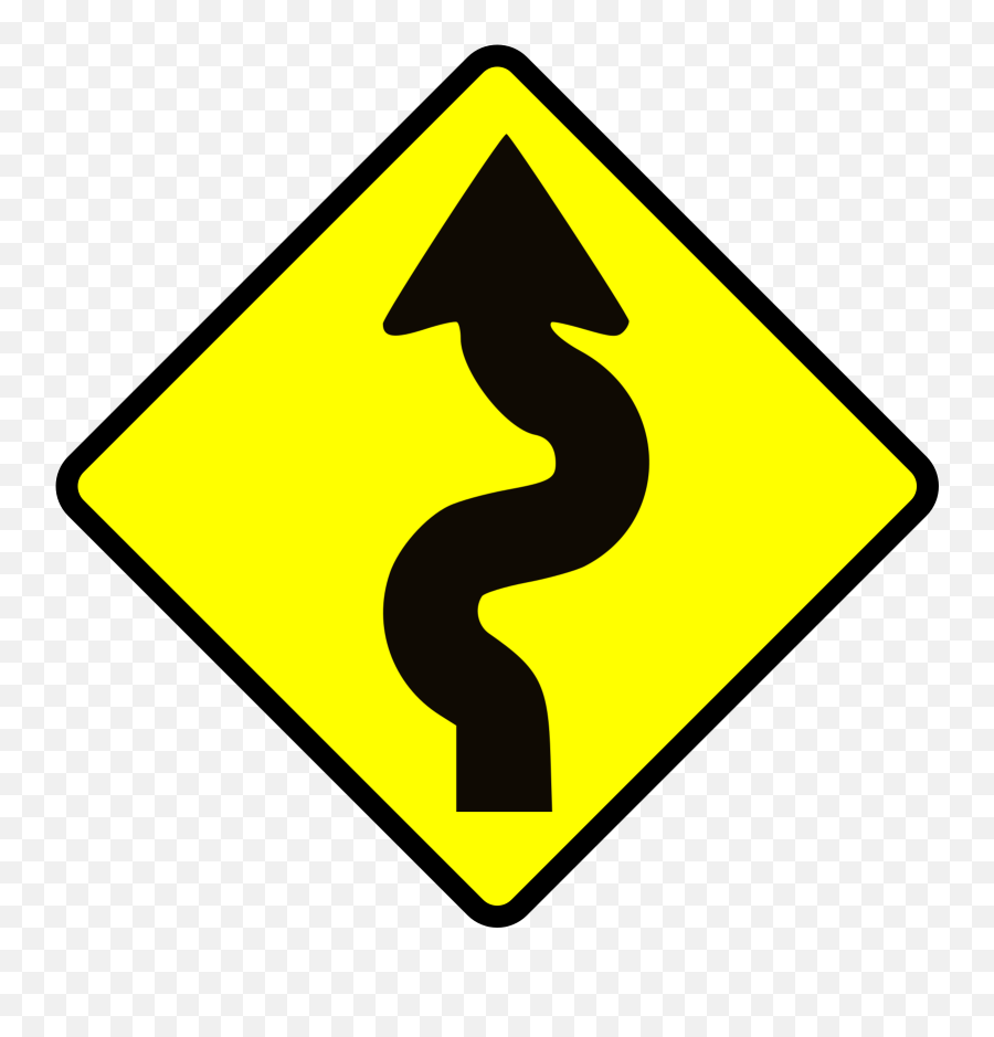 Winding Road Svg Vector Winding Road - Road Sign Emoji,Road Clipart