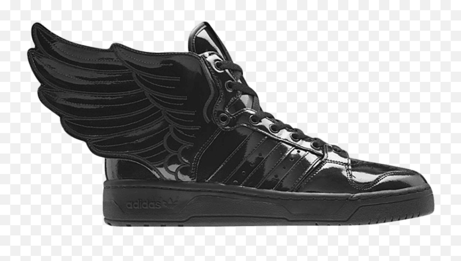 Download Adidas Js Wings 20 Black Flag Asap Rocky 2013 Mens - Adidas Patent Leather Jeremy Scott Emoji,Asap Rocky Png
