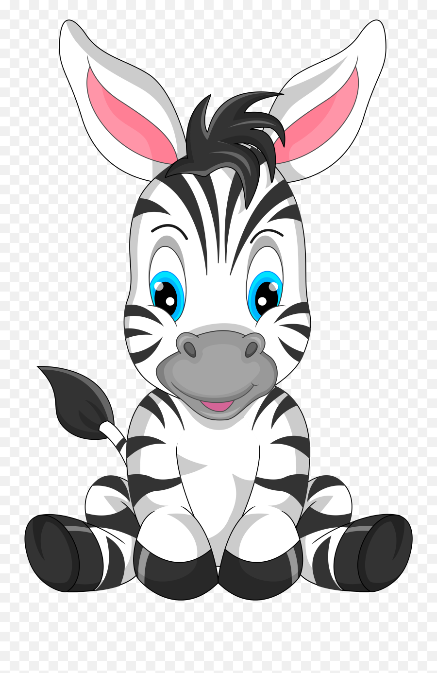 Free Cute Zebra Clipart Download Free Cute Zebra Clipart - Zebra Cartoon Png Emoji,Zebra Clipart Black And White