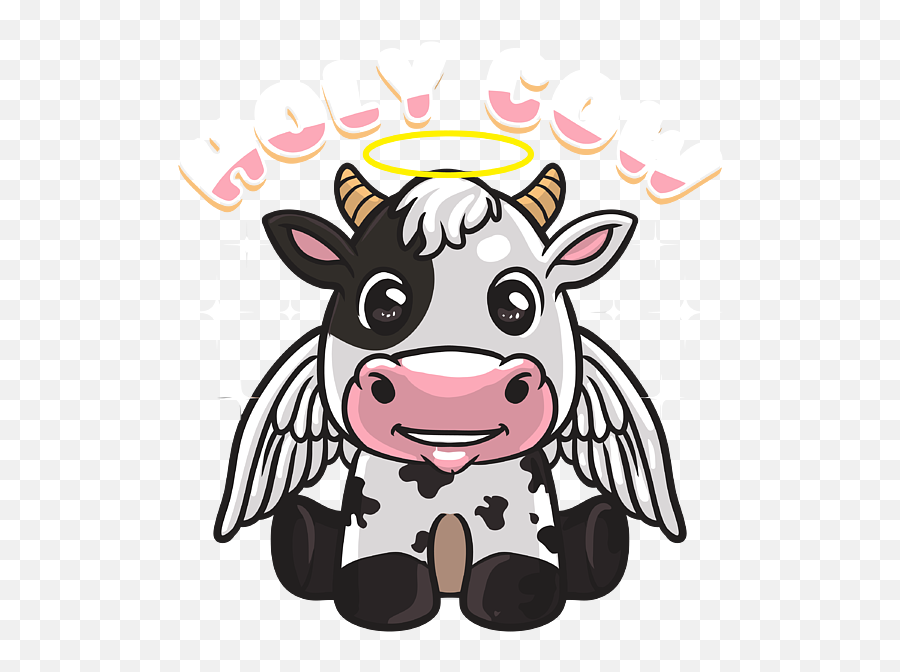 Holy Cow Halo Angel Wings Cute Novelty Pun Gift Puzzle For Emoji,O Holy Night Clipart