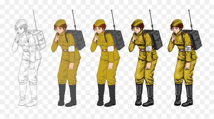 Military Clipart Soldier Ww1 - Russian Empire Soldier Anime Anime Soldier World War 2 Emoji,Soldier Clipart